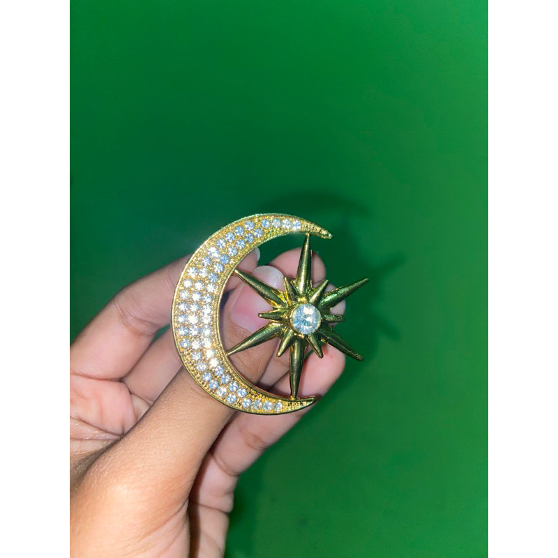 RCCOLLECTION PIN/BROS BULAN BINTANG GOLD