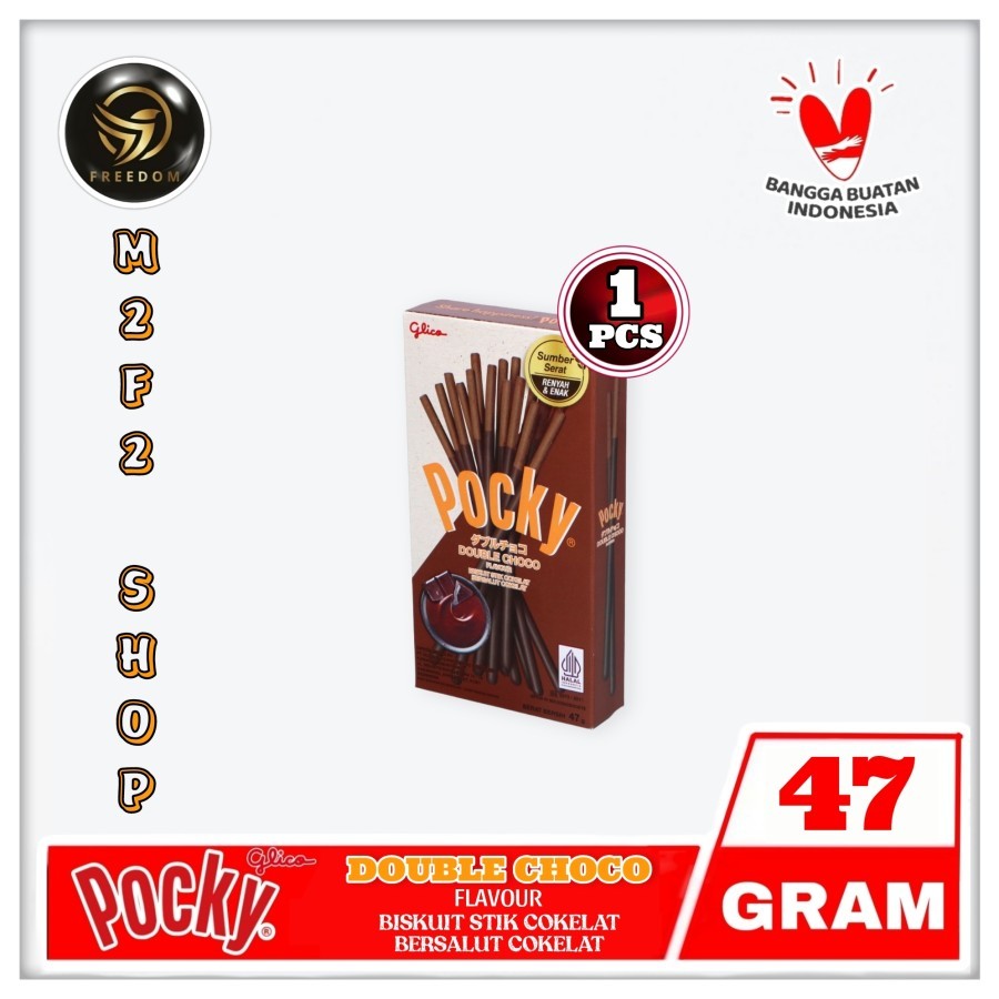 

Glico Pocky Biskuit Dobel Cokelat Stik | Double Choco Flavour - 47 gr (Kemasan Satuan)