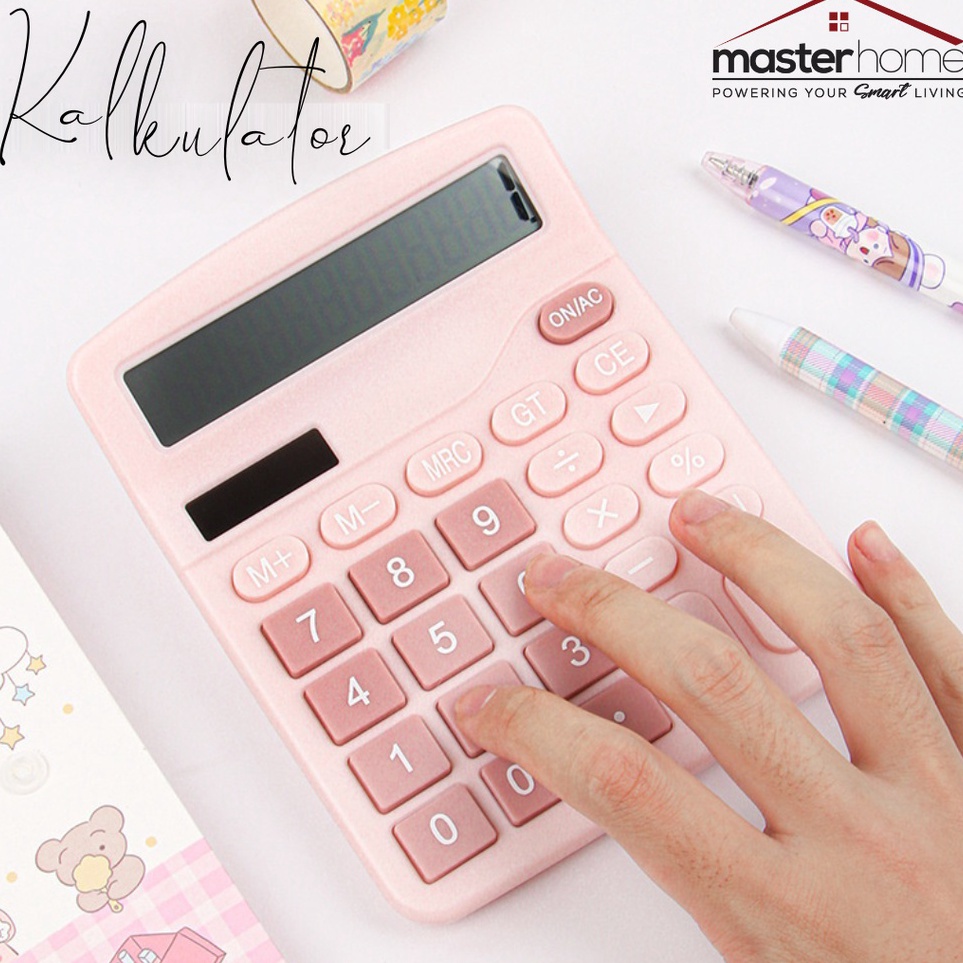 

KODE Q5Q Masterhome Kalkulator 12 Digit Dual Power Digital Calculator 12 Bit Kalkulator Bisa Pakai Cahaya Matahari