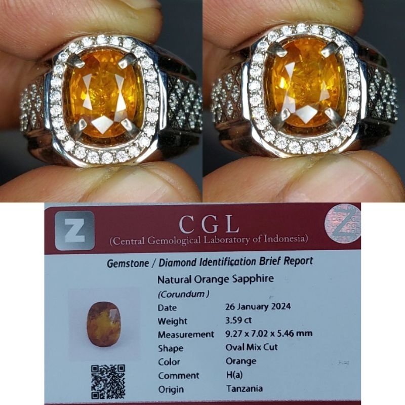 NATURAL ORANGE SAPPHIRE