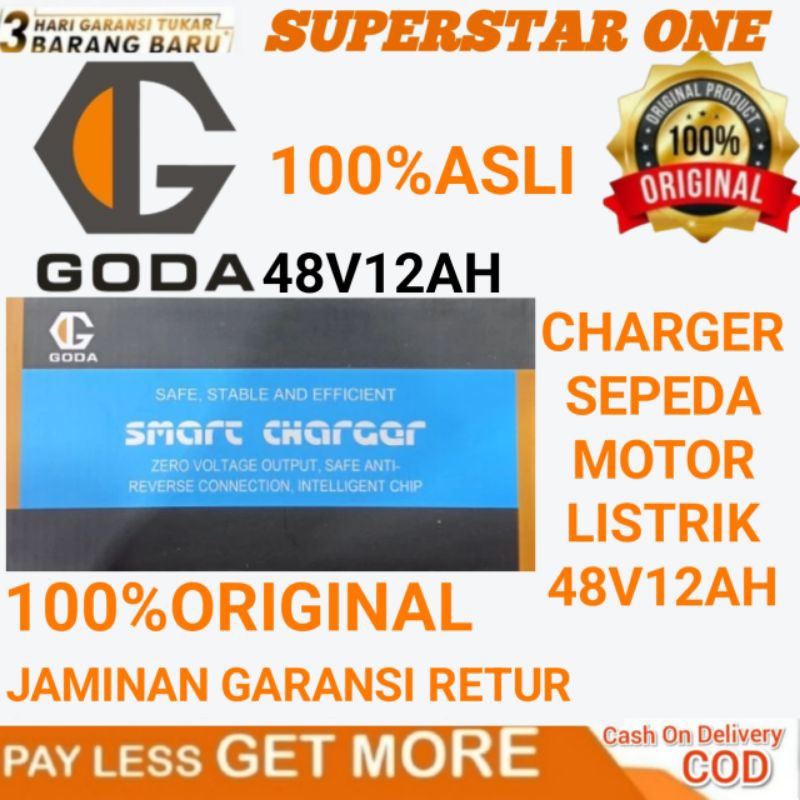 CHARGER SEPEDA MOTOR LISTRIK 48V12AH SEPEDA LISTRIK GODA