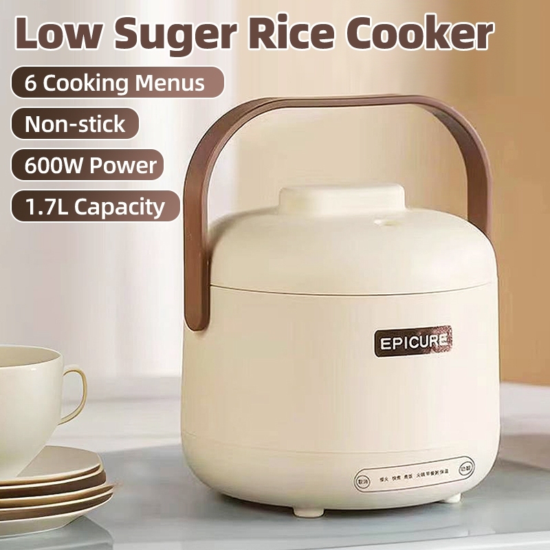 Rice Cooker Mini Multifungsi/Magic com 1.7L/Panci Listrik Serbaguna/Penanak Nasi Digital 600watt Lap