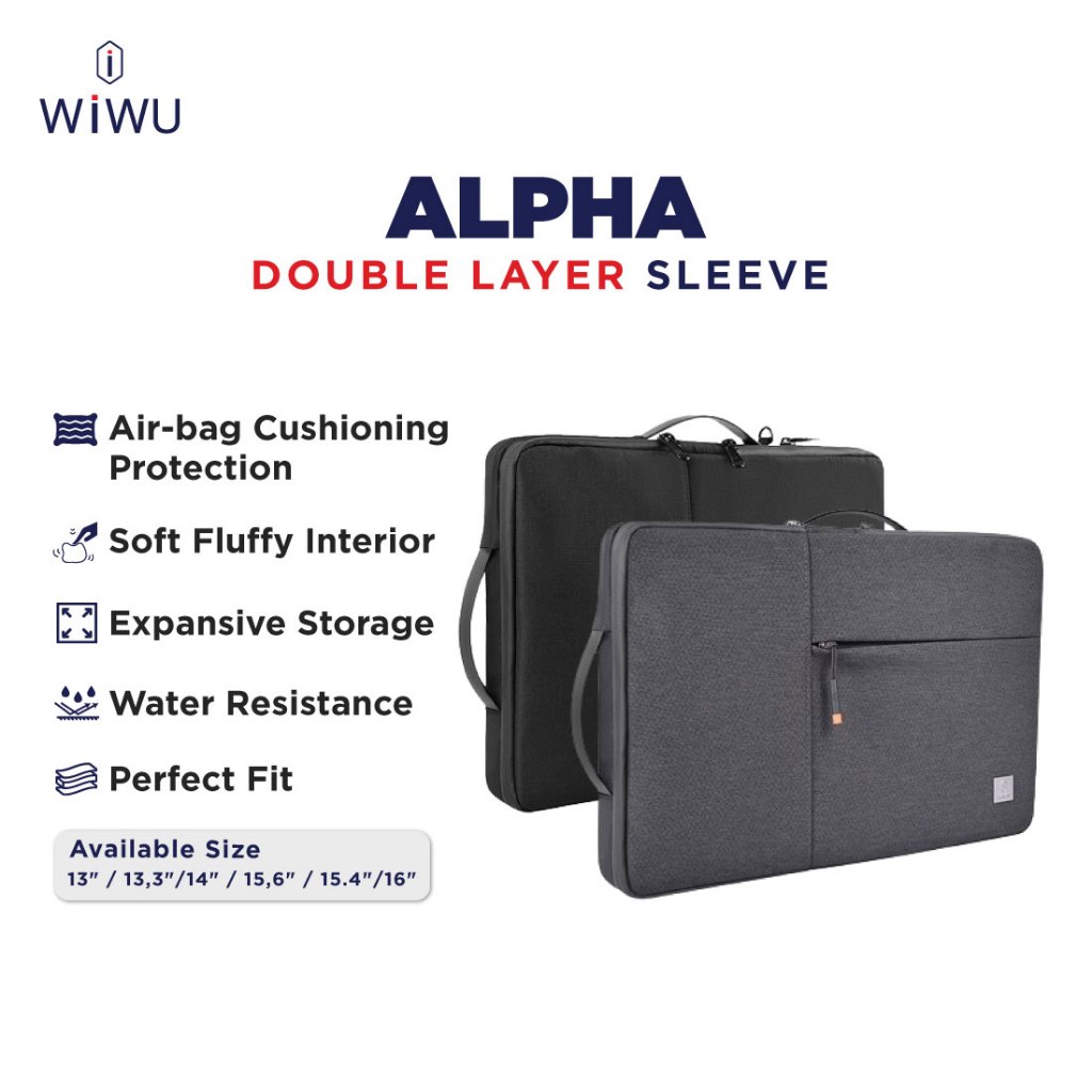 Wiwu Alpha Double Layer Sleeve Laptop Bag