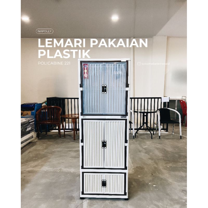 “Rak Lemari Plastik Napolly POLICABINE-221 / Napolly 3211 Folding – Rak Serbaguna Kokoh, Polypropyle