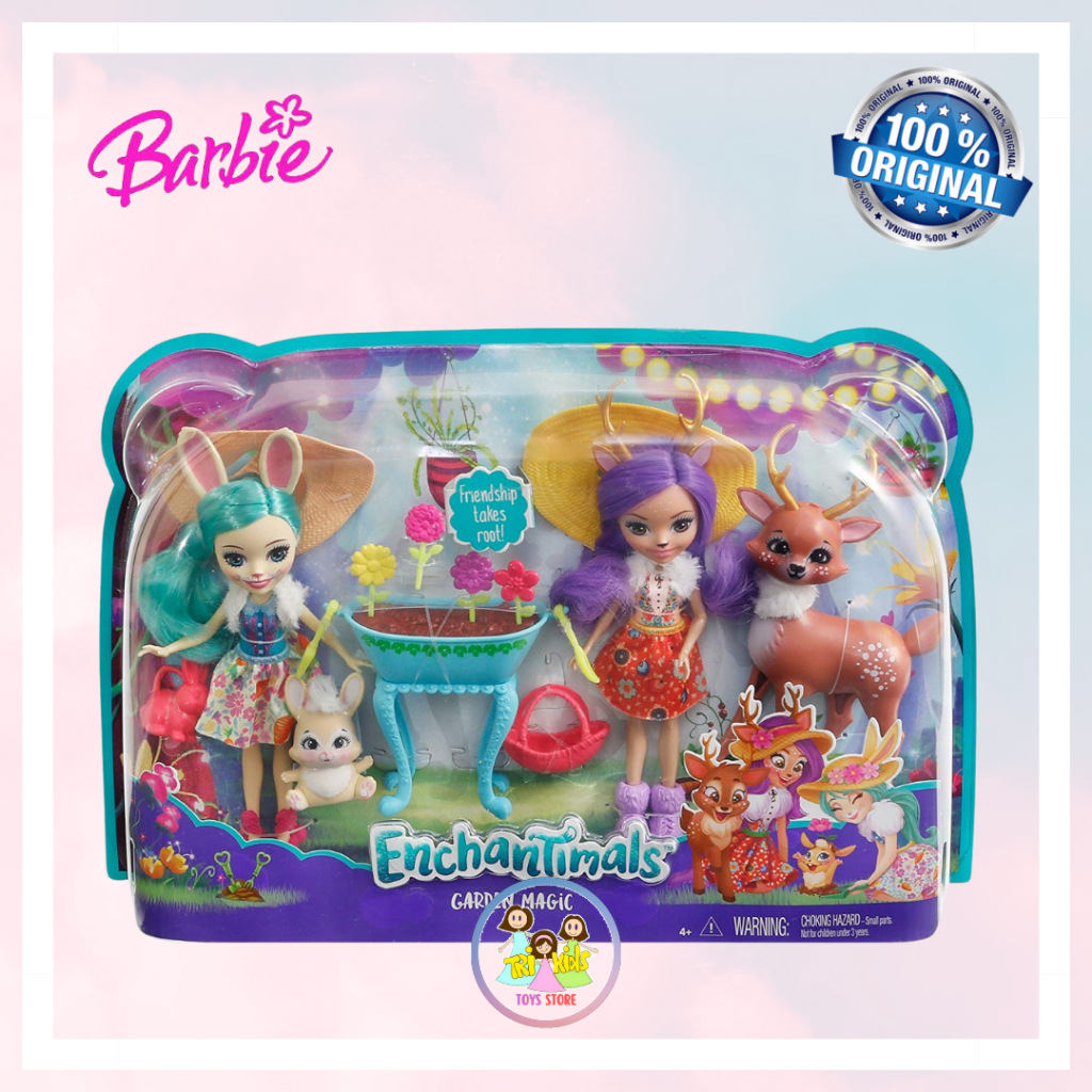 Boneka Barbie EnchanTimals Garden Magic Playset – Original Mattel