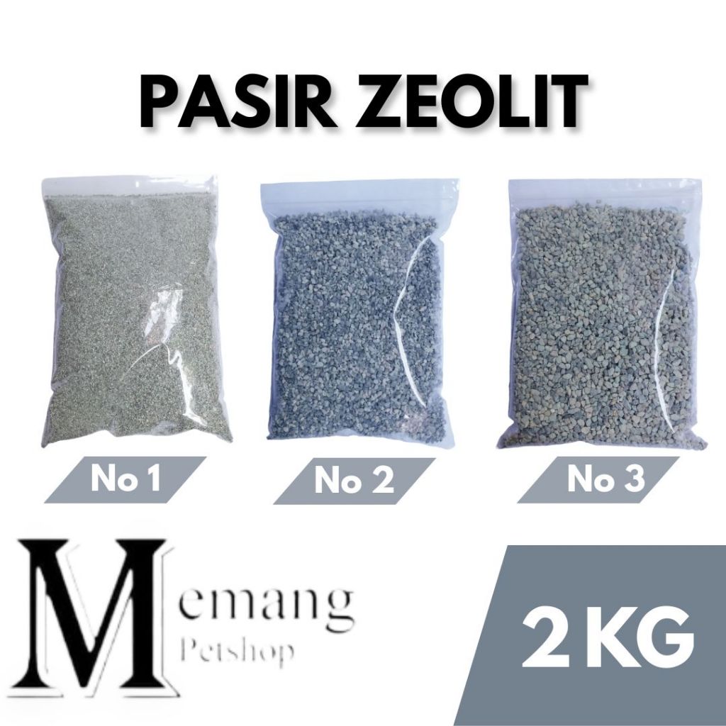 Pasir Natural Zeolite / Zeolit 2 kg - Pasir Hewan Peliharaan Repack