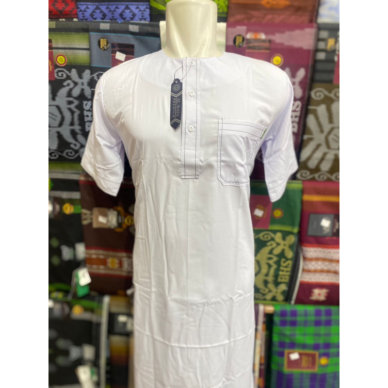 Gamis Pria Al Wafa Oblong Lengan Pendek