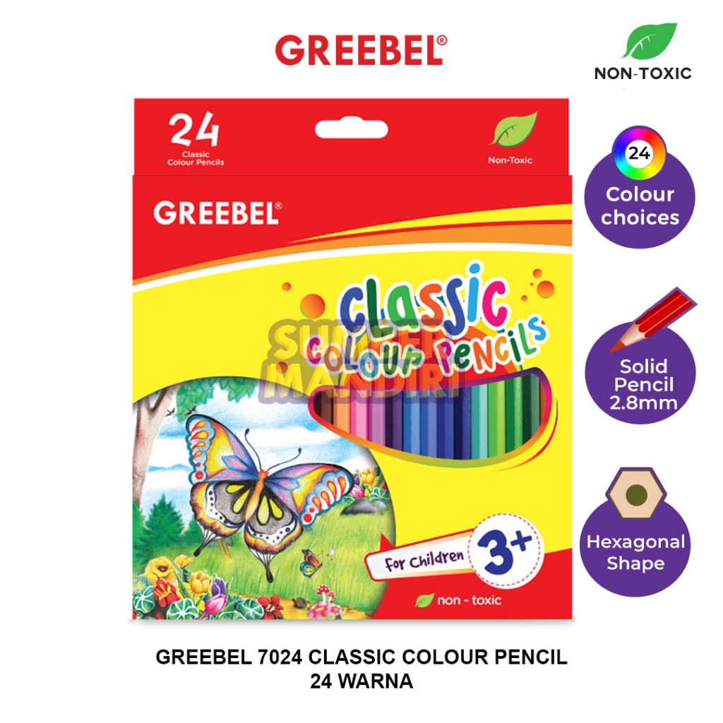 

Pensil Warna Greebel 7024 Classic Colour Pencil [ISI 24]