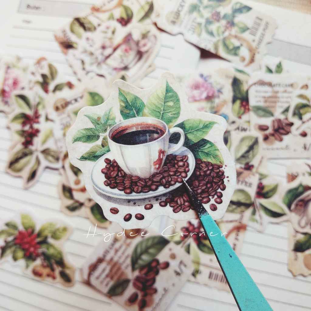 

[Share] Coffee sticker retro series for journaling scrapbooking