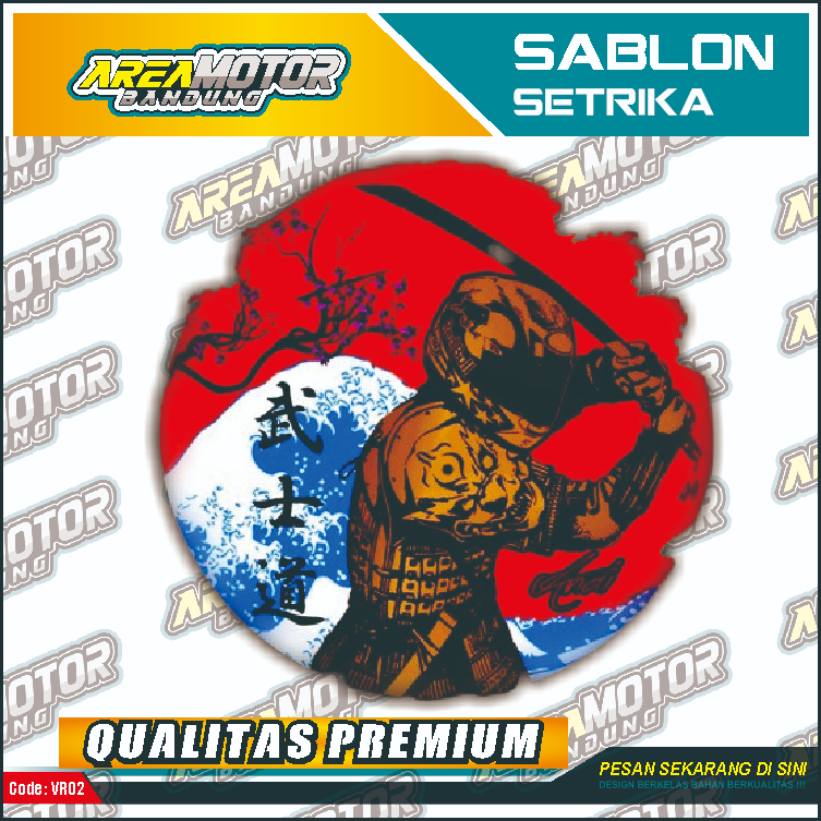 

Print sablon DTF/cetak sablon DTF/sablon setrika siap press 1 sisi Tema SAMURAI GANG Uk A4 / A3