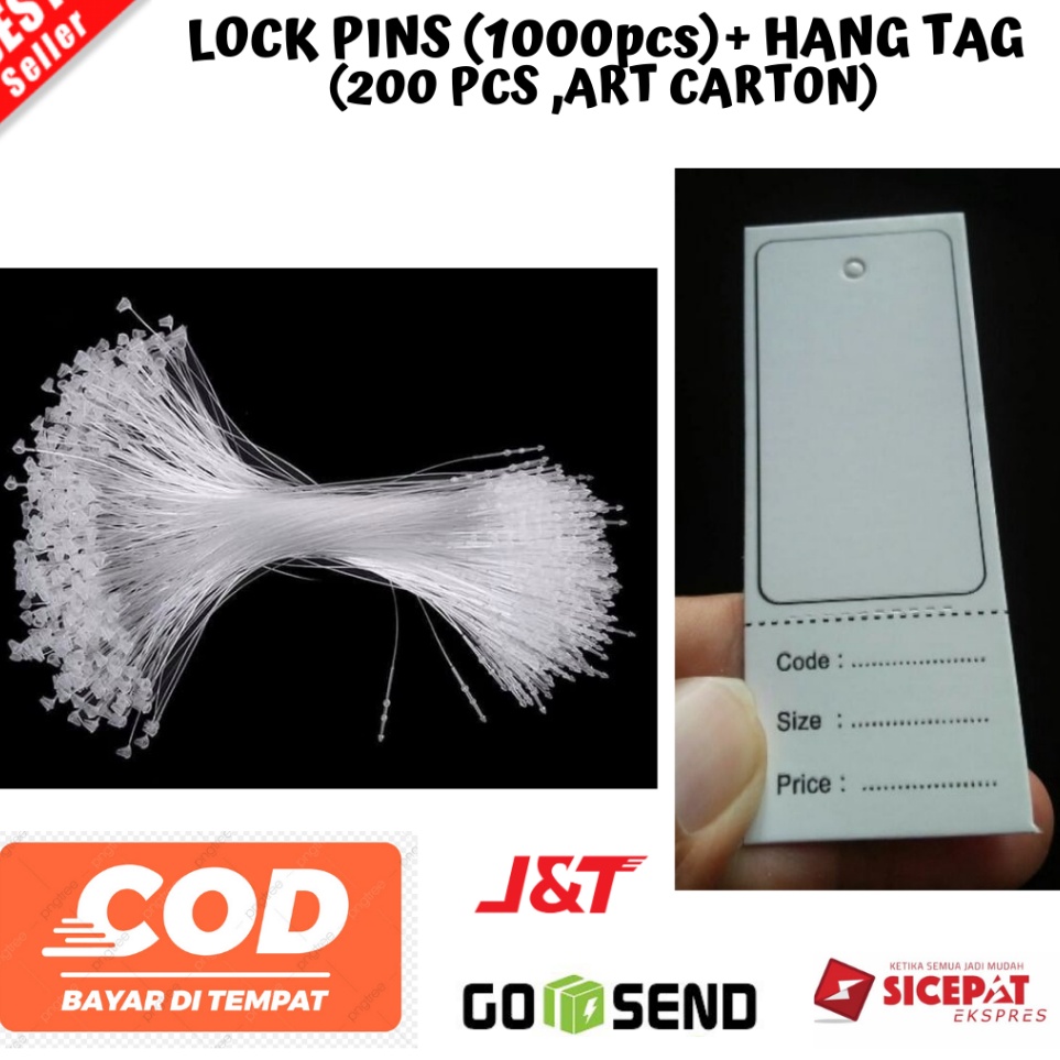 

KODE P83L BAYAR DI TEMPAT Paket 1 LOCK PINS 1 PCS HANG TAG 2 PCS bahan ART CARTON LOOP PINS TALI HANG TAG TALI BAJU Putih hitam HENGTEG POLOS PRICE TAG LABELHARGA LEBEL KERTAS LABEL BAJU