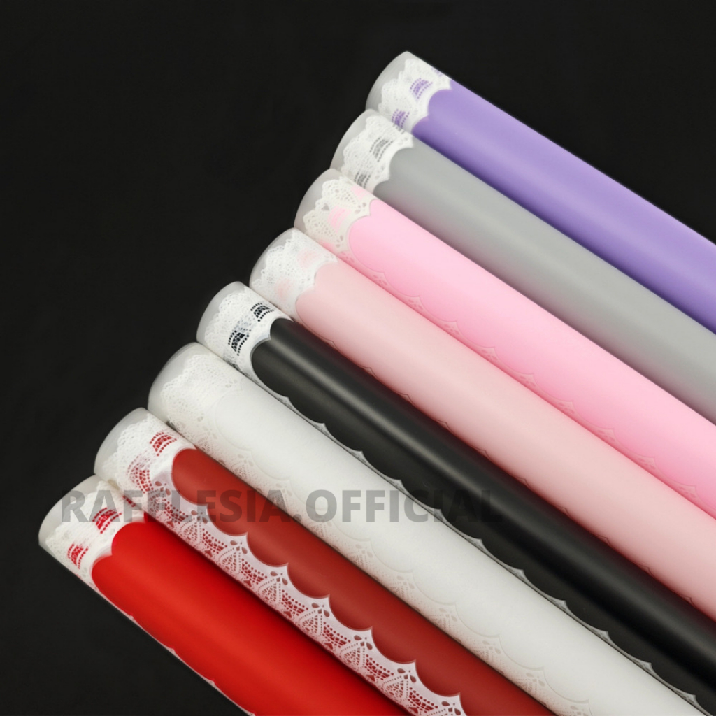 

[5 LEMBAR] Lace Frame Flower Wrapping Cellophane Paper Waterproof Paper Kerts Buket Bunga Korean Wrapping Florist Material Hand Bouquet