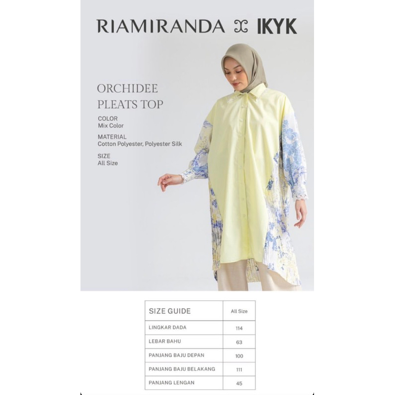 ORCHIDEE PLEATS TOP RIA MIRANDA X IKYK, NEW ORIGINAL WITH TAG