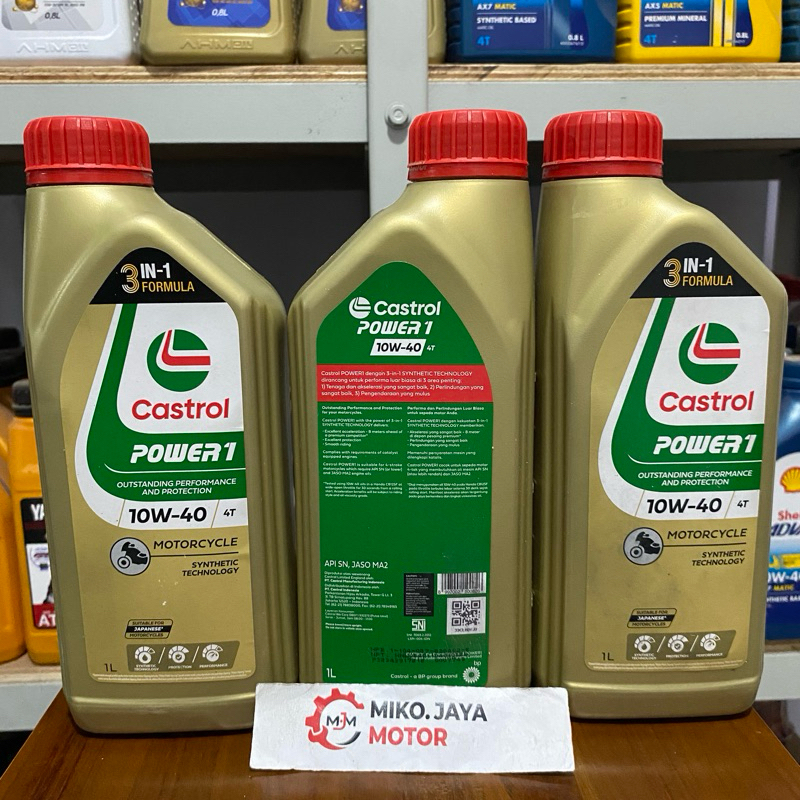OLI CASTROL POWER 1 1LITER SAE 10W-40 ORIGINAL