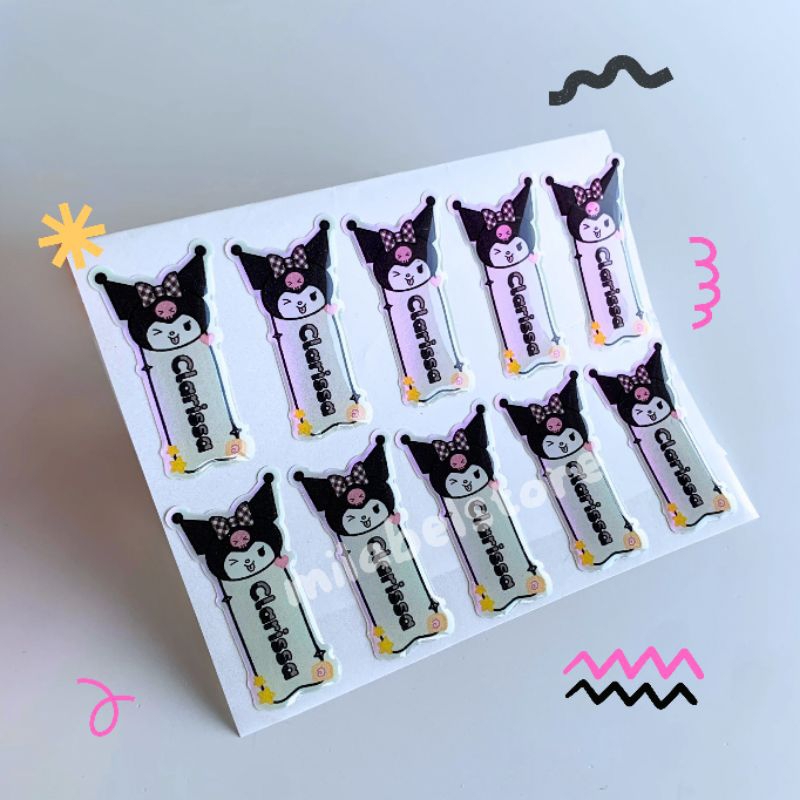 

{ 10 PCS } MILABELSTORE - STICKER LABEL JELLY KARAKTER TIMBUL / BOTOL / TEMPAT MAKAN CUSTOM NAMA - ANTI AIR