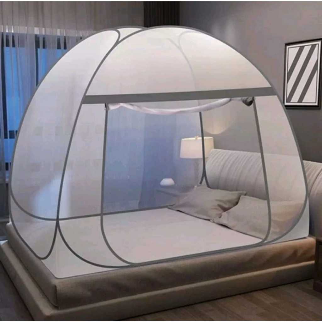 Kelambu Tenda Kelambu Lipat 200x200 Original Tempat Tidur Dewasa musquito Kelambu Nyamuk Jumbo kelam