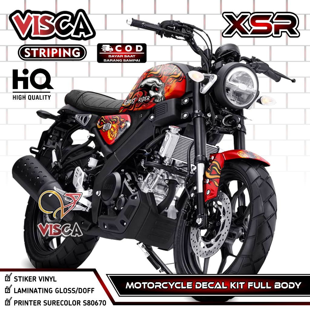 Decal XSR 155 Full Body - Stiker Motor Yamaha XSR 155 Fullbody - Dekal XSR - Striping Yamaha XSR 155