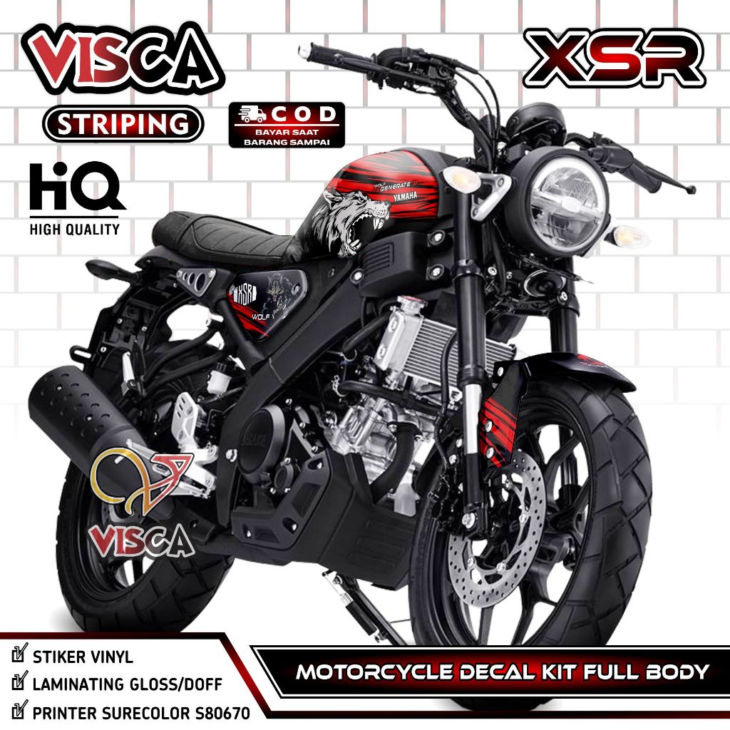 Decal XSR 155 Full Body - Stiker Motor Yamaha XSR 155 Fullbody - Dekal XSR - Striping Yamaha XSR 155