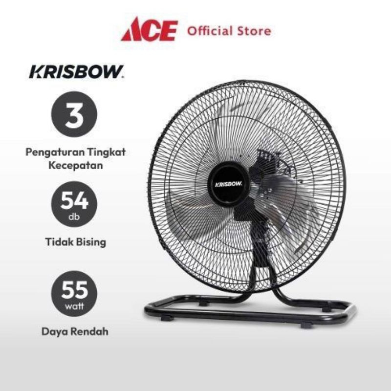 ￼Ace Krisbow 16 inci Kipas Angin Industrial 2 In 1 55 Watt Standing Fan Penyejuk Ruangan Kipas Lanta