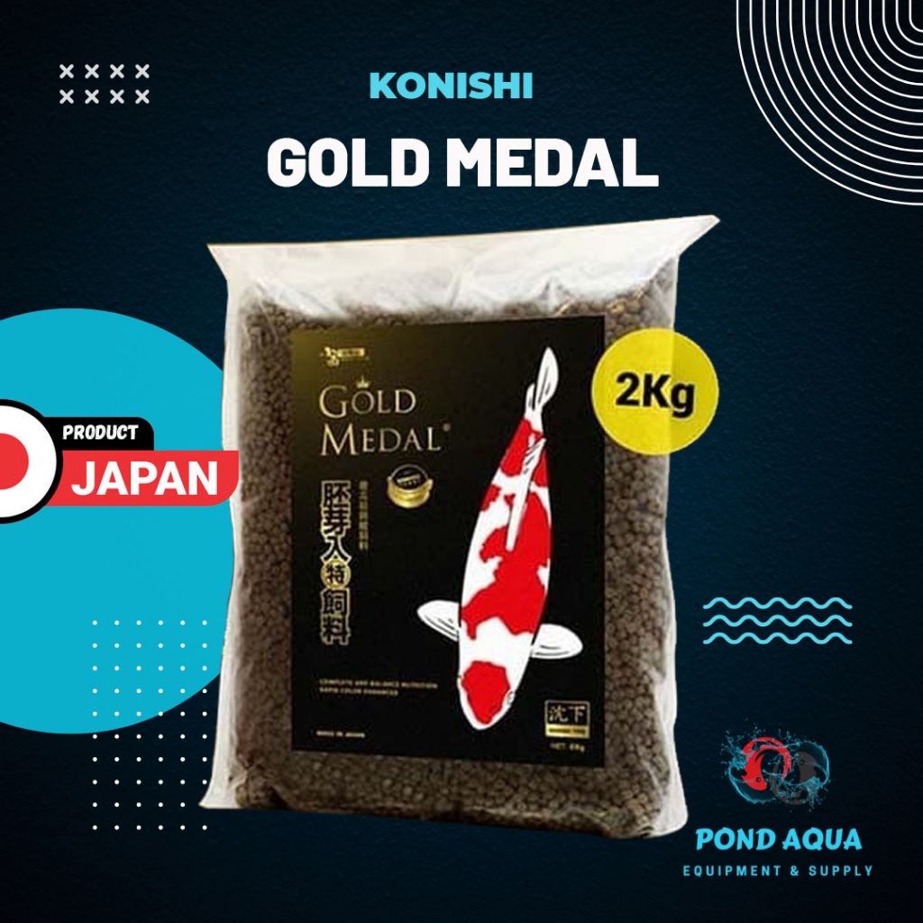 Koi Food Pakan Ikan Konishi Gold Medal 2KG Sinking Made in JAPAN