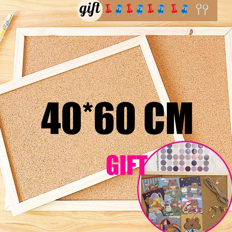 

KODE X24K Cork Board Message 4 x 6 cm Background Sticker Papan MadingMessage Board Cork Board