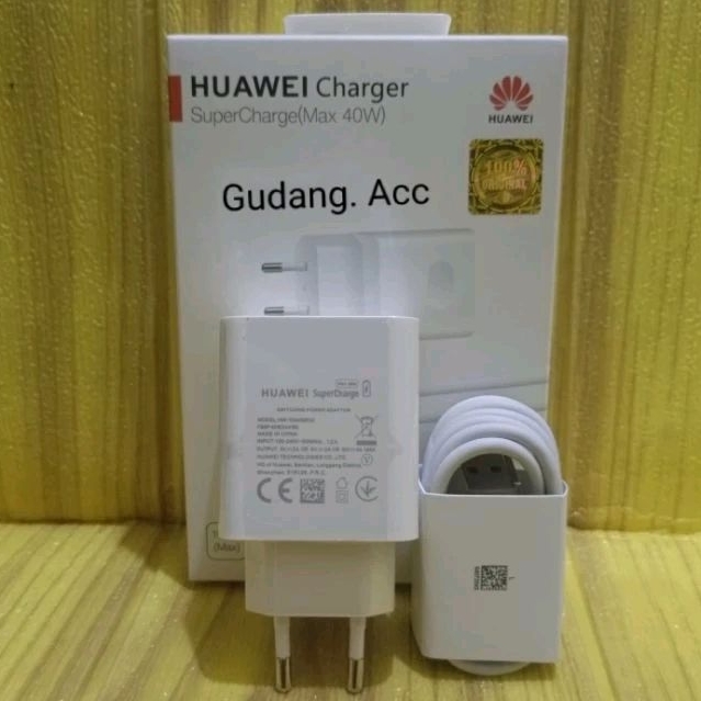 CHARGER HUAWEI 40WATT SUPER FAST CHARGING ORI 100%
