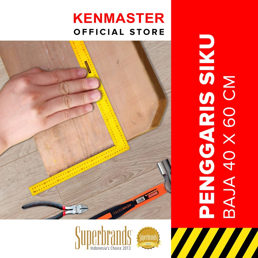 

KODE D45T Kenmaster Penggaris Siku Baja 4x6 Cm Penggaris Tukang Ukuran Panjang PENG12