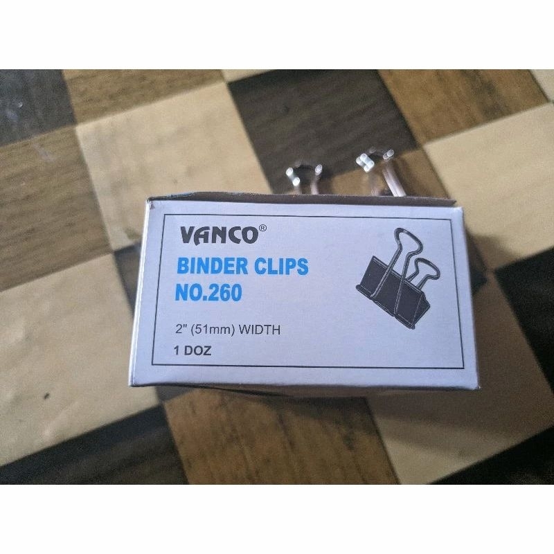 

VANCO BINDER CLIPS NO. 260 PENJEPIT 1 DOS /. PAK / 2" (51mm) WIDTH