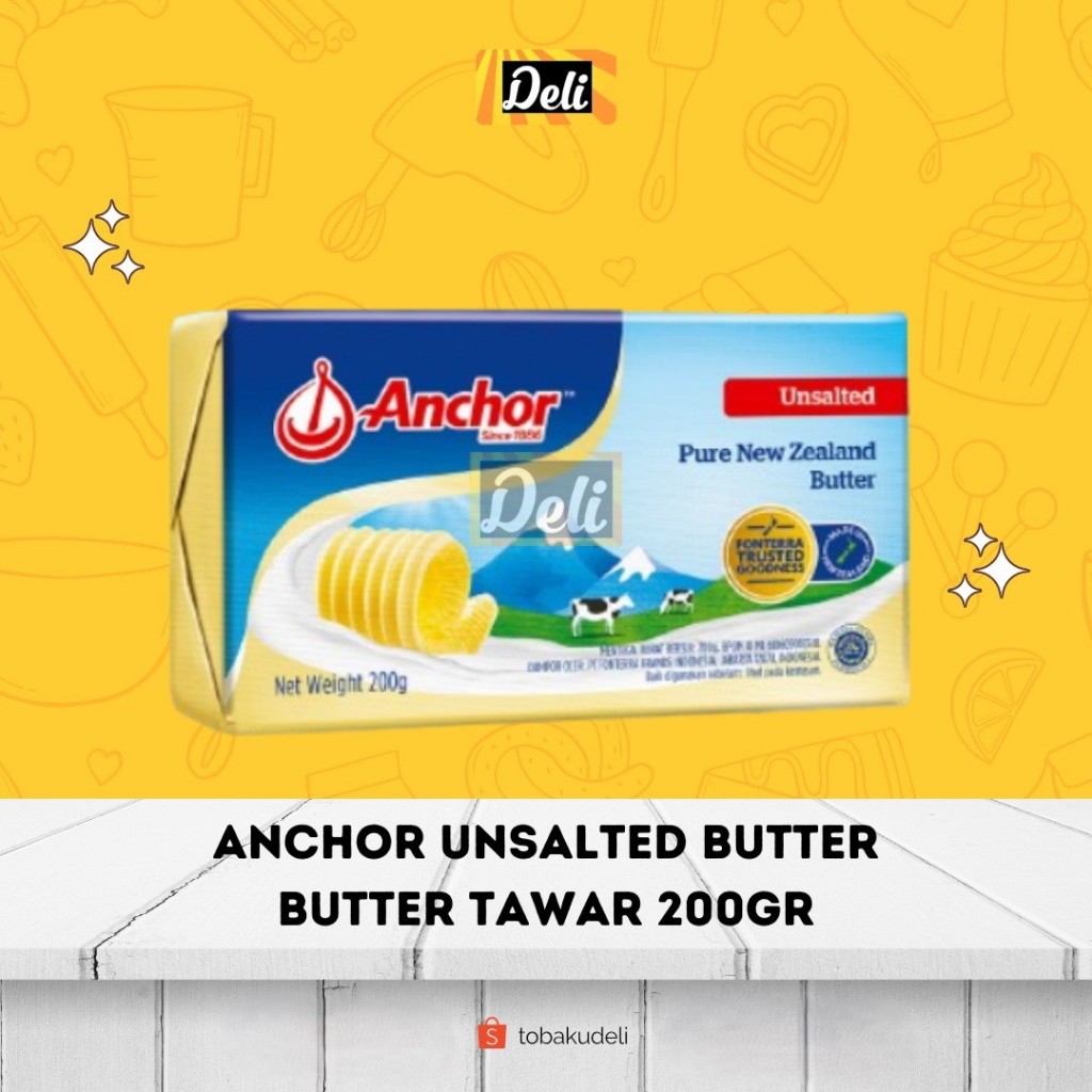 

Anchor Unsalted Butter Tawar Mentega Tawar 200gr