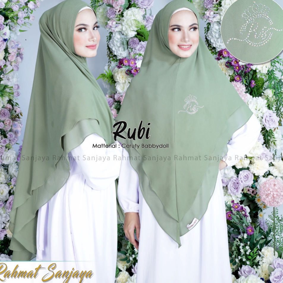 Big Seller  TERBARUKHIMAR 2 LAYAR JUMBO MODEL MUTIARA SAWAROSKY RAHMAT SANJAYA KHIMAR 2 LAYAR JUMBO 