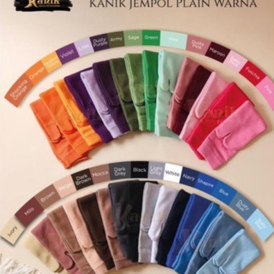 Borong  Kaos Kaki Kanik Basic Jempol Polos Warna by Kanik  Kanik Color Series