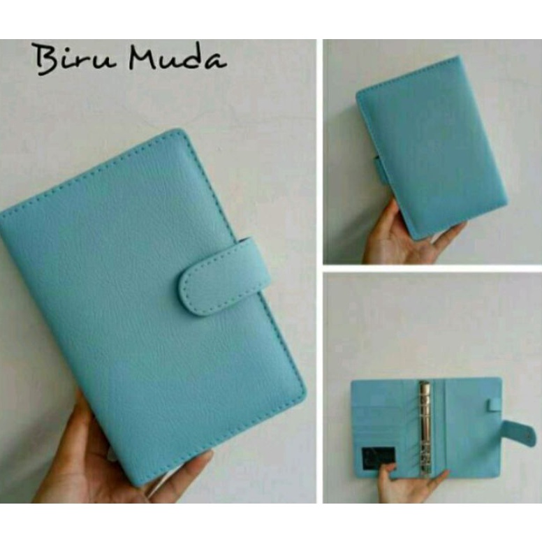 

KODE P98W BINDER POLOS A6 6RING 2 WARNA binder dompet keuangan