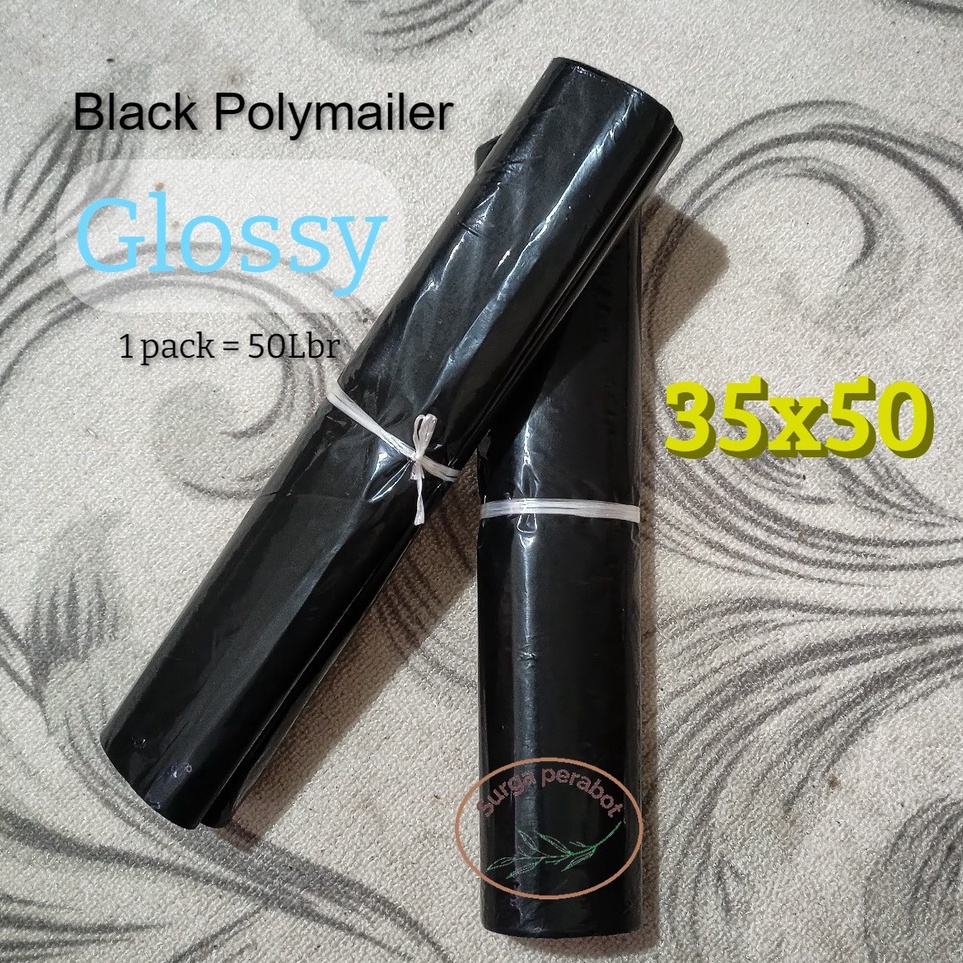 

KODE V83Z POLYMAILER 35x5 HITAM POLOS GLOSSY POLIMAILER PLASTIK AMPLOP PACKING OLSHOP
