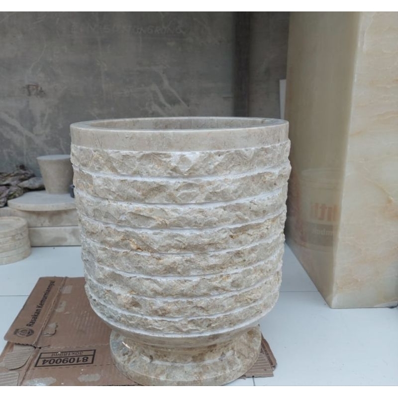 Pot batu ketrik bahan marmer Termurah