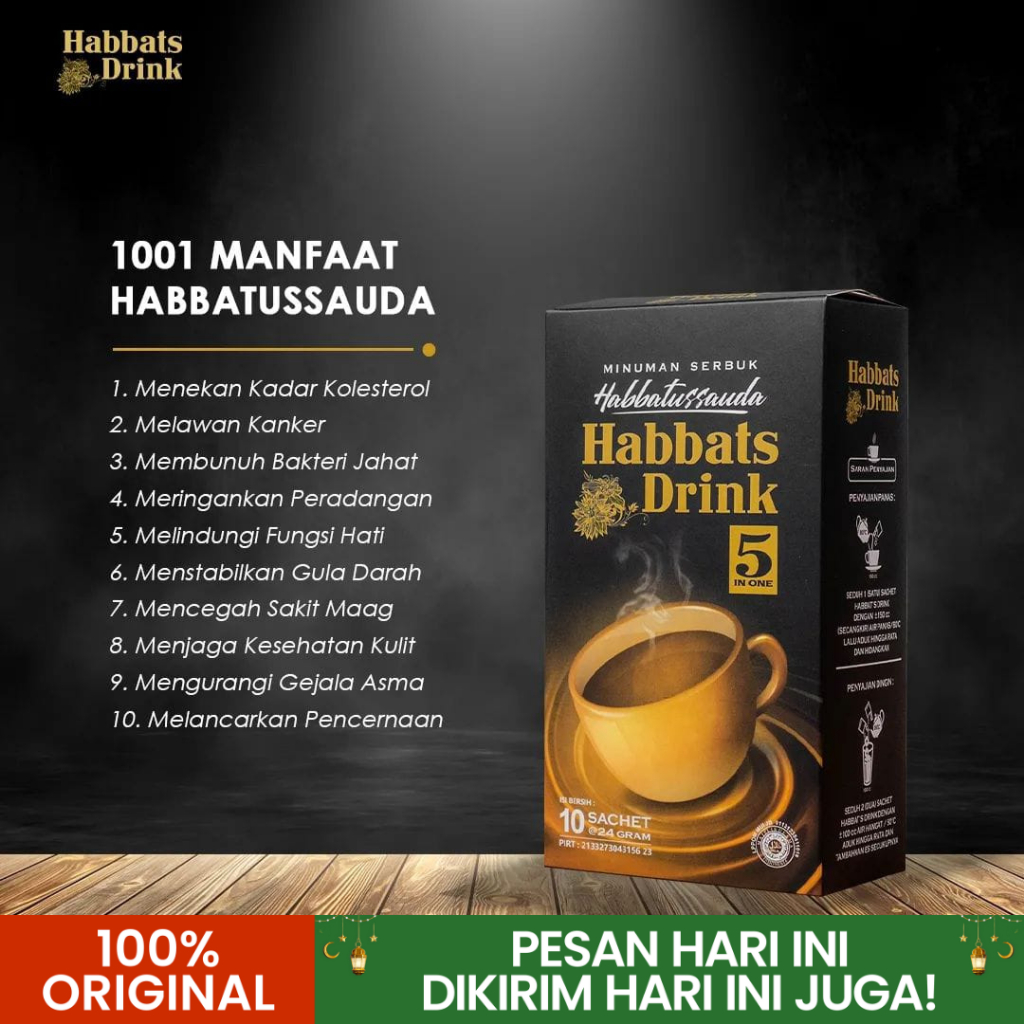 

Minuman Kesehatan 5IN1 Habbatussauda Habbat Habat Habbats drink isi 30 sacet