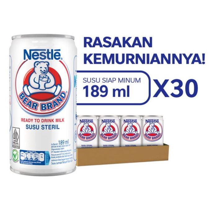 

BEAR BRAND Susu Kaleng Susu Beruang Susu Steril 189ml x 30 pcs