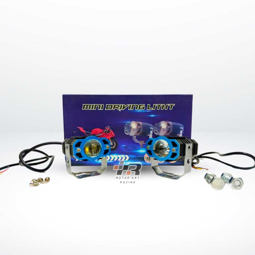 LAMPU SOROT MOTOR MINI DRIVING LIGHT LAMPU TEMBAK LASER ORIGINAL