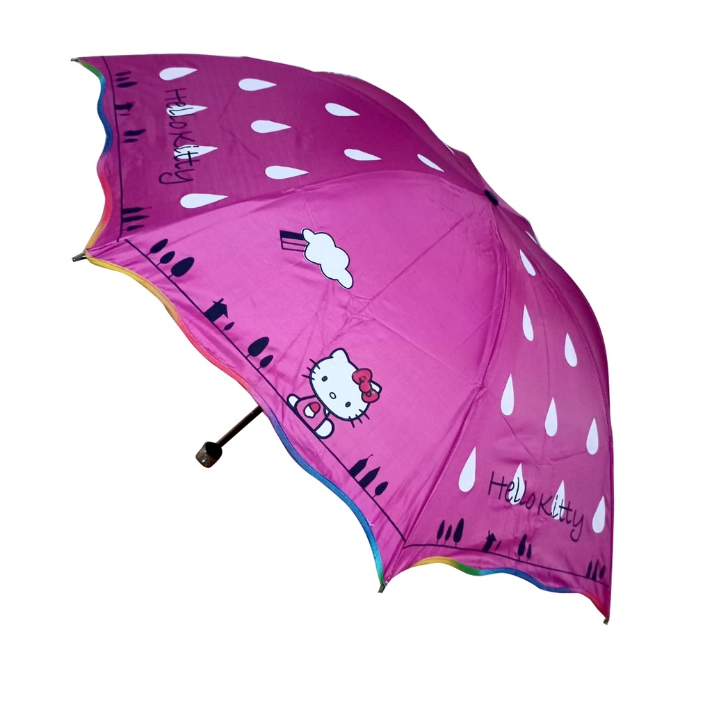Payung Lipat 3 Karakter  Hello Kitty Dewasa Payung Rosida