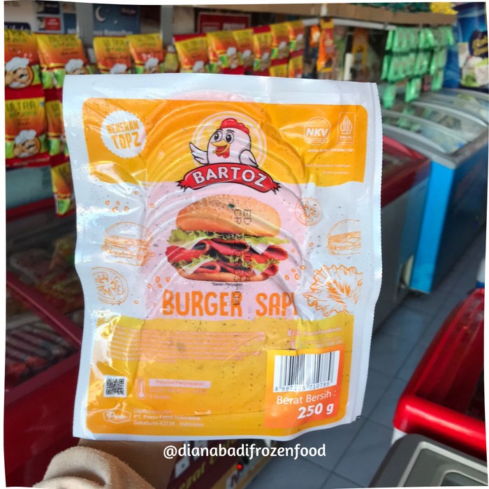 

BARTOZ BEEF BURGER BESAR 250 GR ISI 10