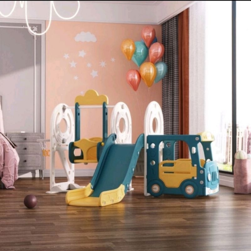 Perosotan bus set ayunan mobil / tayo slide car seluncuran bus pesorotan bis mainan mobil anak kids 
