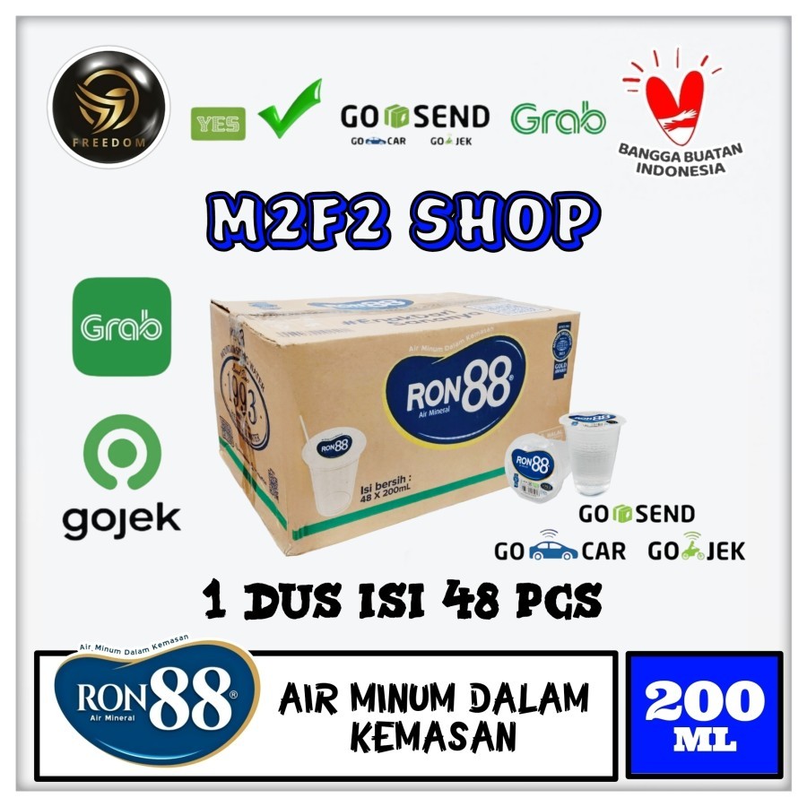 

Air Mineral Ron 88 Gelas Plastik | Cup - 200 ml Kemasan Karton (Khusus Bluebird/Gosend/Grab)