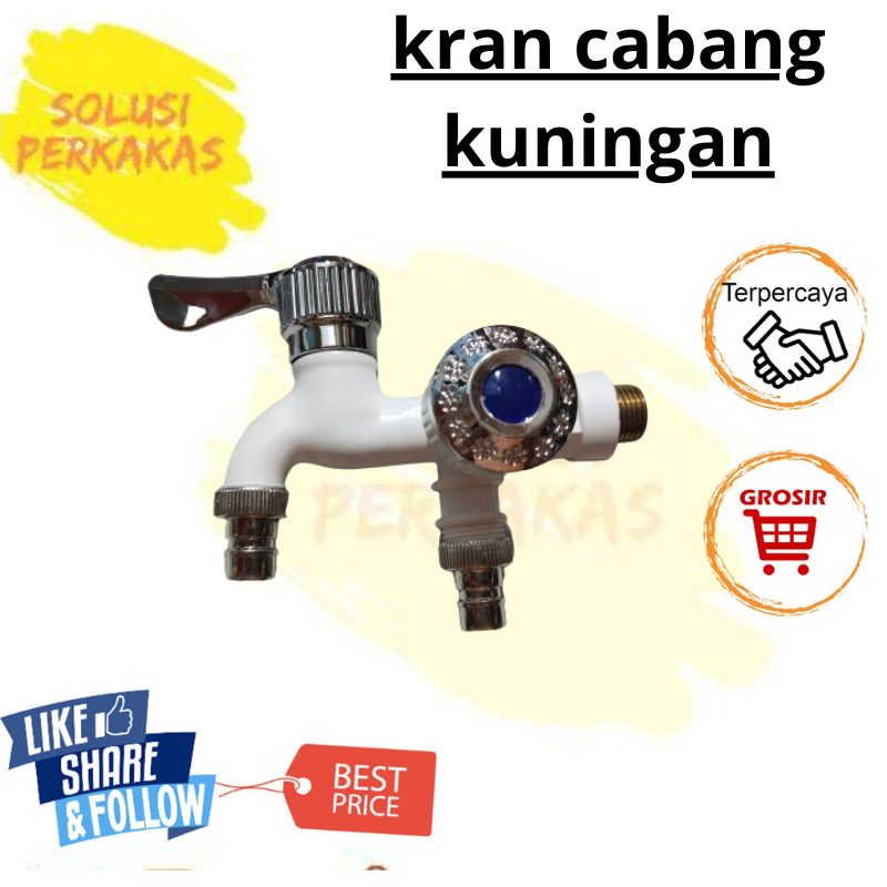 Keran Air Cabang drat kuningan / KRAN SHOWER PLASTIK/kran cabang plastik