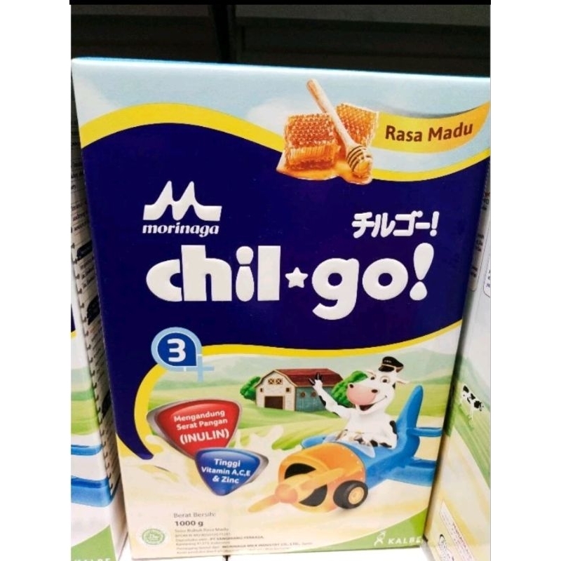 Morinaga Chil-go 3+ 1000gr Vanila Madu Susu Bubuk Anak 3tahun keatas