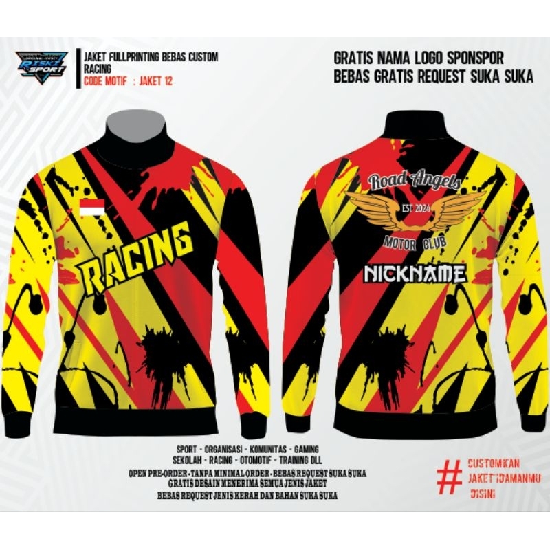 Jersey baju kaos olahraga voli volley voly bola voli sepakbola futsal gratis nama nomor logo sponsor