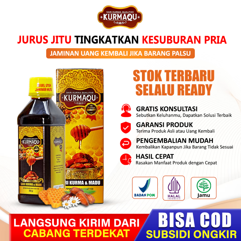

Madu Vitamin Sari Kurma Kurmaqu Sari Kurma dan Madu - 350 Gr