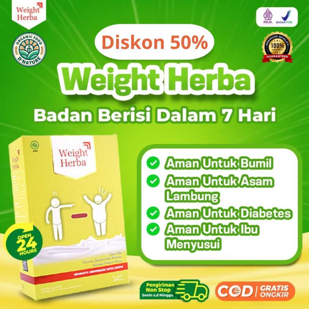 

WEIGHT HERBAL Susu Penambah Berat Badan Tanpa Gula Tanpa Olahraga Perlancar Saluran Pencernaan