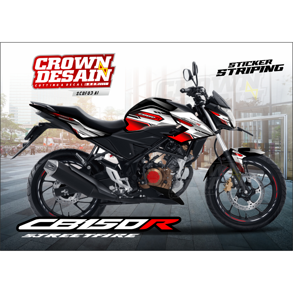 STIKER STRIPING CB150R V2 VARIASI LIS SEMIFULL- AKSESORIS BODY MOTOR CB150R STREETFIRE BISA CUSTOM -