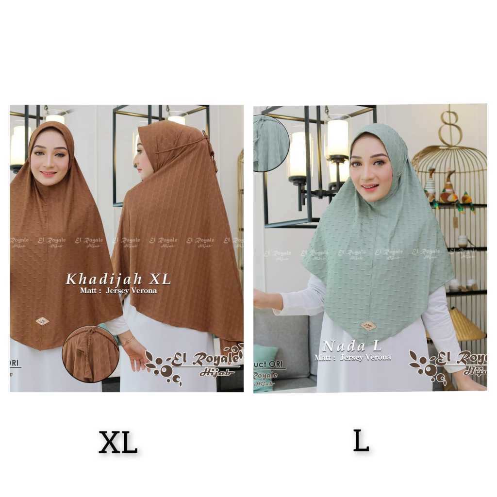 Bergo Hijab Instan Khadijah XL Ori El Royale
