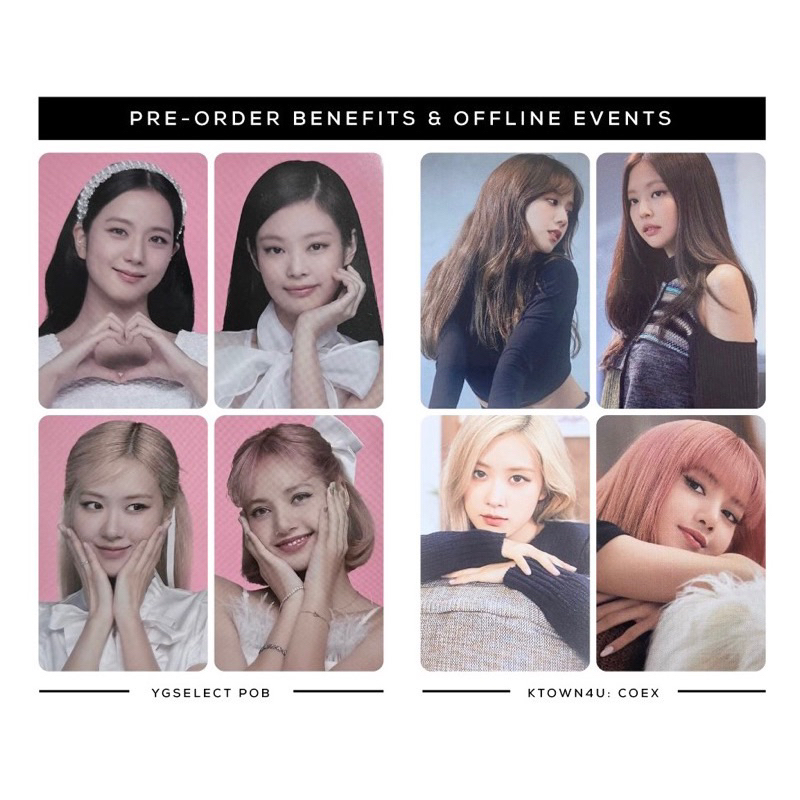 Photocard Blackpink POB The Game YG Offline Ktown COEX jisoo jennie lisa rose