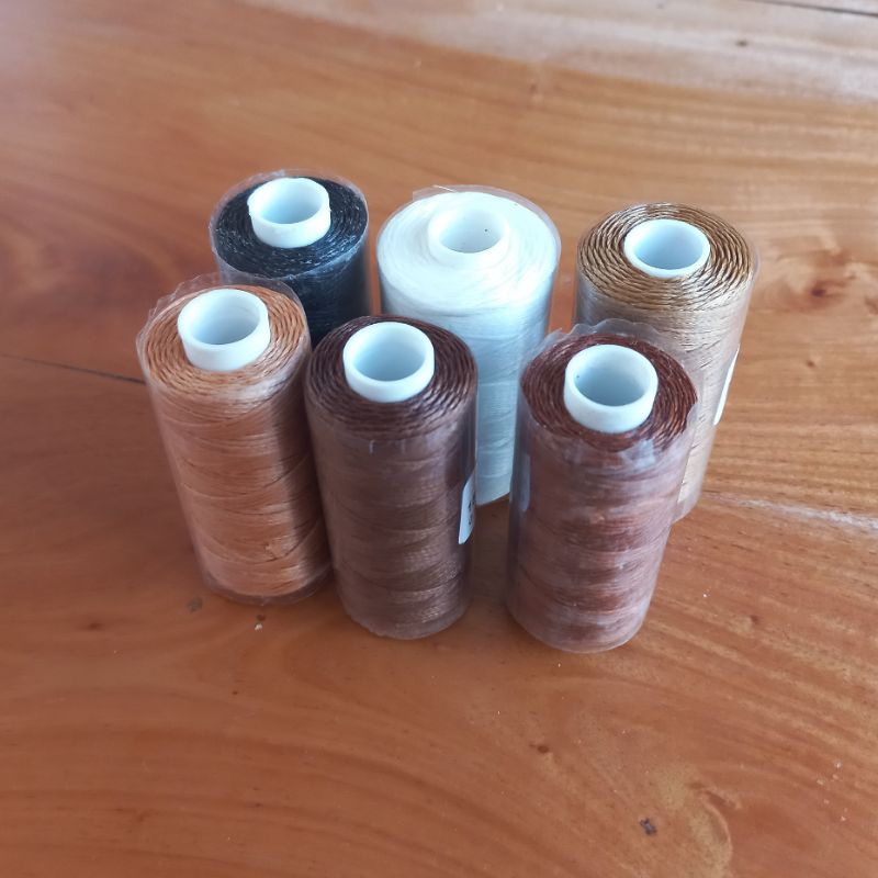 Benang Jahit Kerajinan Kulit Flat Polyester Waxed Leather Thread 0.8mm 50m